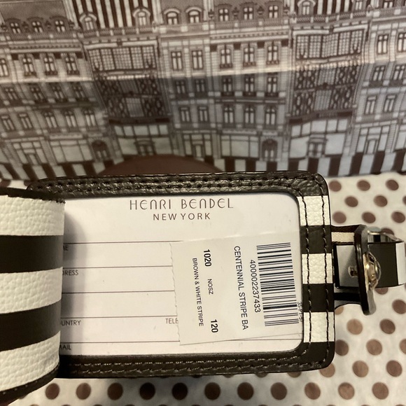 NWT Centennial Stripe Henri Bendel Luggage Tag - Picture 6 of 6